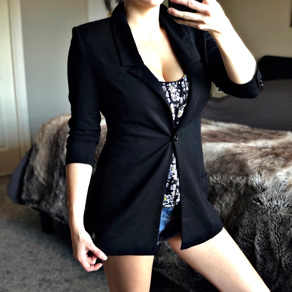 Boston Proper Black Blazer Size 4 NWOT